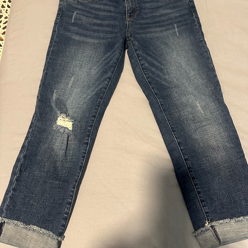 Kut from the Kloth Dark Blue Distressed Jeans